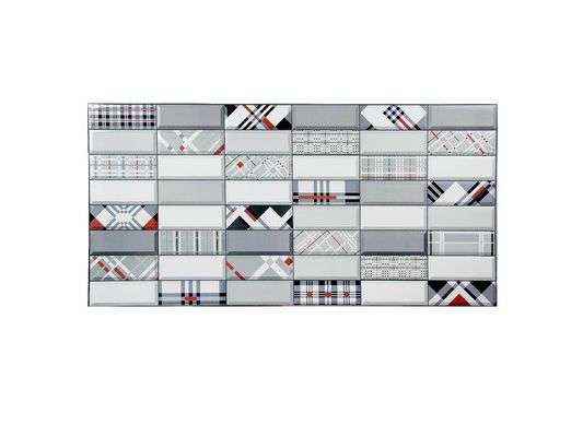 Изображение товара Панель ПВХ плитка Импровизация красная толщ 0,4мм 0,957*480 (30шт/уп) в Миди Лтд