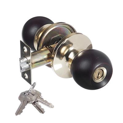 Изображение товара Замок шар Темное дерево/золото с ключом LARS      ХХ в Миди Лтд