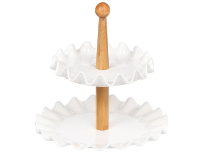 Изображение товара Ваза для фруктов керамика 2 яруса (JD7491) Daniks (12шт/уп) Х в Миди Лтд