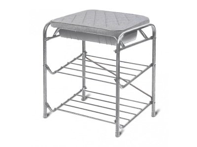 Изображение товара Банкетка для обуви NIKA 2 полки серая в Миди Лтд