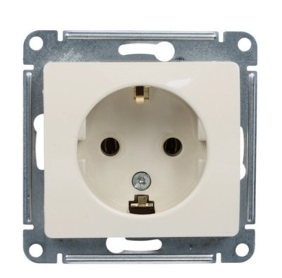 Изображение товара Розетка Schneider Glossa 16А с/з бежевая в Миди Лтд
