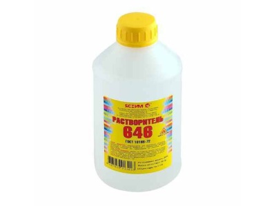 Изображение товара Растворитель 646 0,5л ГОСТ ЯСХИМ (25шт/уп; 1200шт/пал) в Миди Лтд