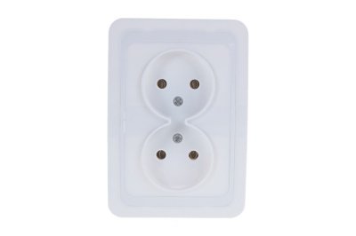 Изображение товара Розетка 2-ая б/з бел Валери СП керамика 16А 220В В0102 (5/10/200) в Миди Лтд