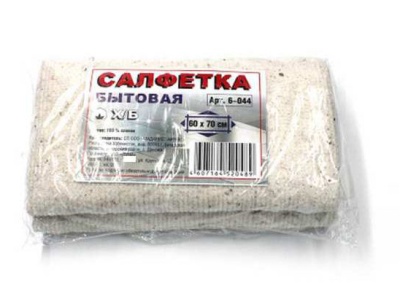 Салфетка х/б RUNIS бытовая для пола 60*70см (32шт/уп) - фото в Миди Лтд Изображение товара Салфетка х/б RUNIS бытовая для пола 60*70см (32шт/уп) в Миди Лтд