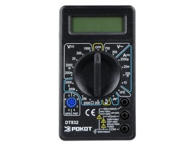 Изображение товара Мультиметр цифровой РОКОТ DT-832 (60шт/кор) в Миди Лтд