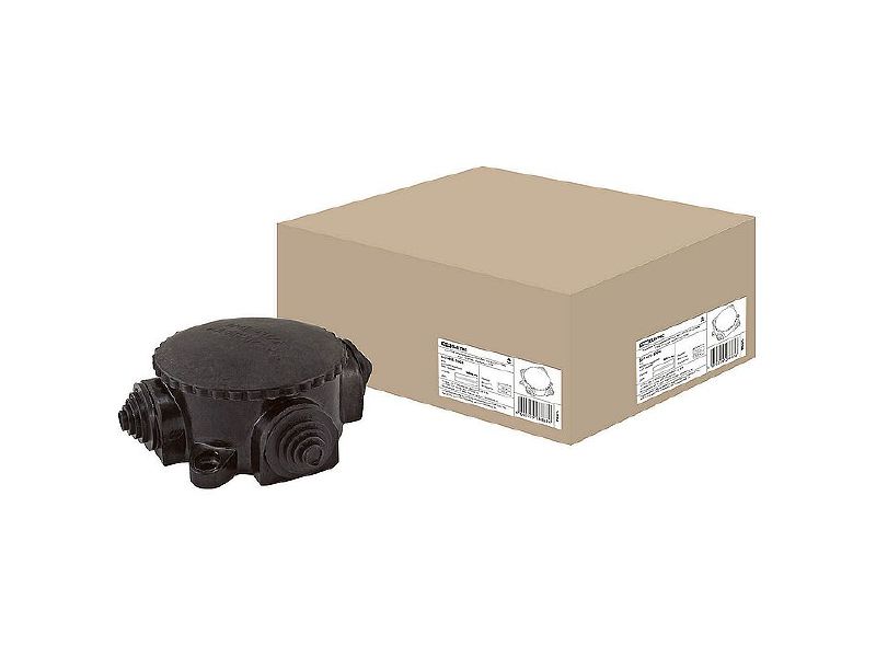 Коробка электромонтажная КЭМ 1-10-4Б ОП D78мм IP44 4-х рожк. карболит TDM - фото в Миди Лтд Изображение товара Коробка электромонтажная КЭМ 1-10-4Б ОП D78мм IP44 4-х рожк. карболит TDM в Миди Лтд