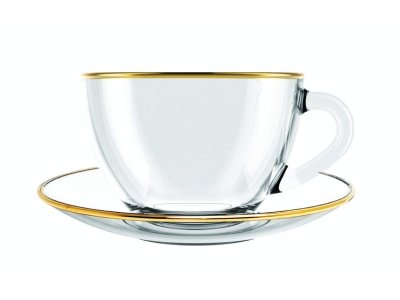 Изображение товара Подарочный набор Дуэт Золотая кайма 4пр (кружка 2шт+блюдце 2шт) (6шт/уп) Х в Миди Лтд