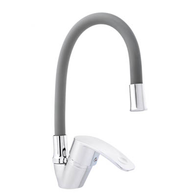 Смеситель для кухни СоюзКран силиконовый излив керам картридж 35мм серый цинк SK01-C113 - фото в Миди Лтд Изображение товара Смеситель для кухни СоюзКран силиконовый излив керам картридж 35мм серый цинк SK01-C113 в Миди Лтд