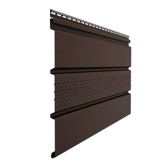 Софит DOCKE Premium с центральной перфорацией дл 3000мм раб шир 305мм Шоколад (16шт/кор) - фото в Миди Лтд Изображение товара Софит DOCKE Premium с центральной перфорацией дл 3000мм раб шир 305мм Шоколад (16шт/кор) в Миди Лтд