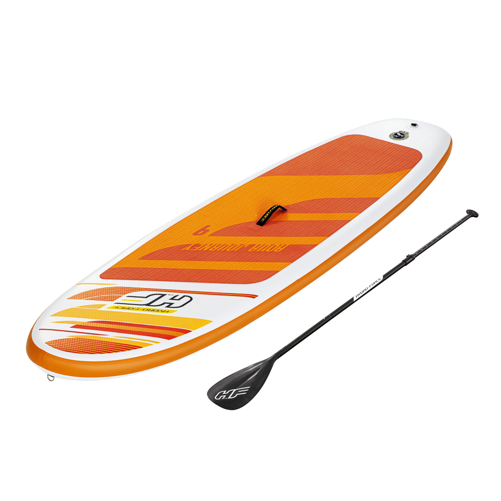 Изображение товара SUP-доска АКВАДЖОРНИ BESTWAY (весло,руч.насос,рюкзак,трос,плавник) 2,74м*76см*12см, до 110кг, 65349 в Миди Лтд