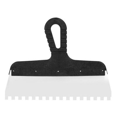 Шпатель малярный зубчатый 250мм зуб 8*8 - фото в Миди Лтд Изображение товара Шпатель малярный зубчатый 250мм зуб 8*8 в Миди Лтд