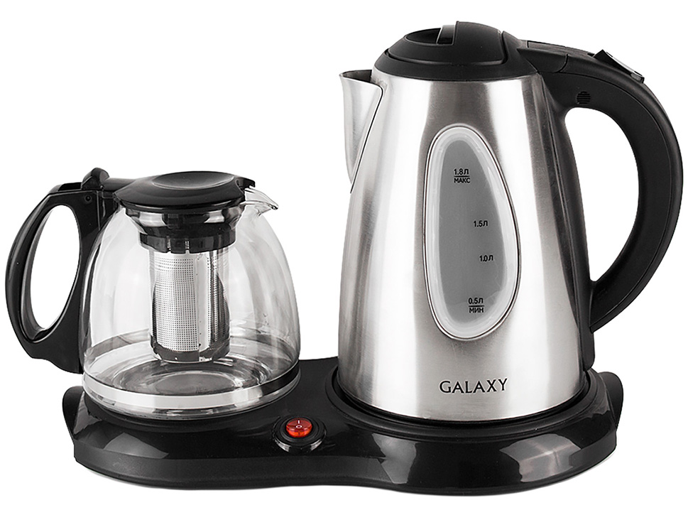 Изображение товара Набор для приготовления чая GALAXY GL 0403 суммарная мощность 2220Вт чайник 1,8л заварочный чайник  в Миди Лтд