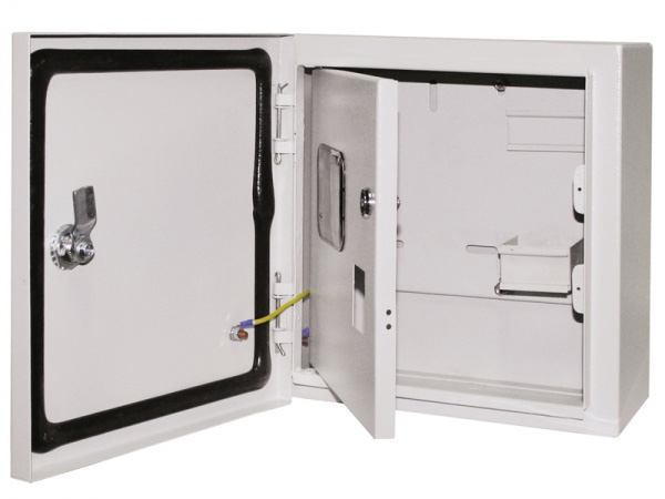 Корпус металлический навесной ЩУ-1ф/1-1-6 (310х300х150) IP66 2 двери TDM - фото в Миди Лтд Изображение товара Корпус металлический навесной ЩУ-1ф/1-1-6 (310х300х150) IP66 2 двери TDM в Миди Лтд