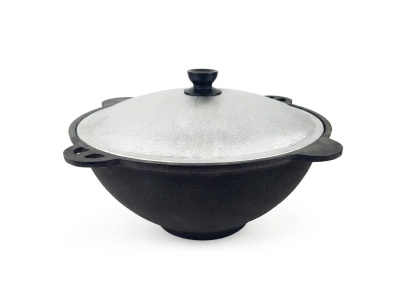 Изображение товара Казан чугун 6л 31,5см плоское дно толщина стенки 4,5мм толщина дна 5мм в Миди Лтд