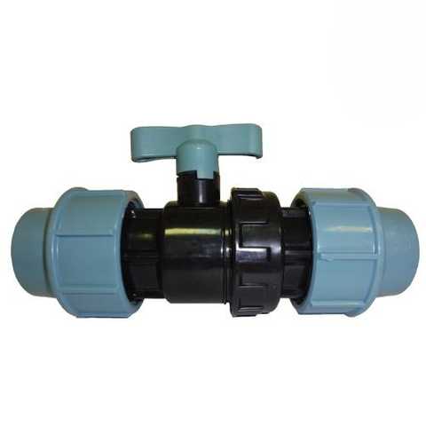 Изображение товара Кран шаровый ПНД 63 STR в Миди Лтд