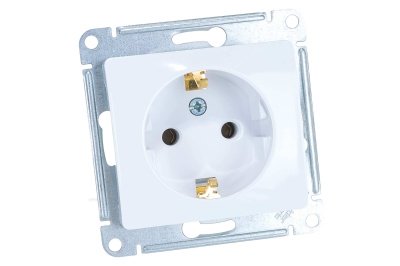 Изображение товара Розетка Schneider Glossa 16А с/з белая в Миди Лтд