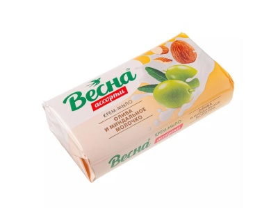 Изображение товара Мыло твердое Весна Олива и миндал молочко 90гр (72шт/кор) в Миди Лтд