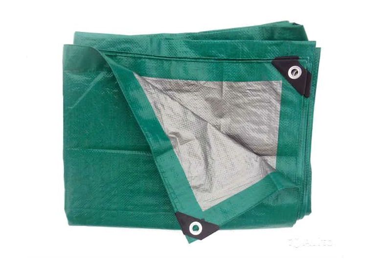 Тент универсальный 8х10м зеленый с люверсами плотность 120г/м2 - фото в Миди Лтд Изображение товара Тент универсальный 8х10м зеленый с люверсами плотность 120г/м2 в Миди Лтд