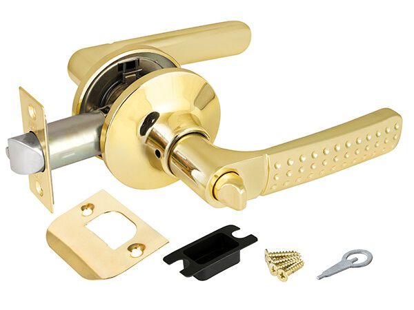 Изображение товара Замок ручка Золото с фиксатором 6026 РВ-В в Миди Лтд