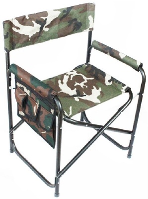 Изображение товара Кресло складное СЛЕДОПЫТ 585х450х825мм с карманом на подлокотнике, сталь в Миди Лтд