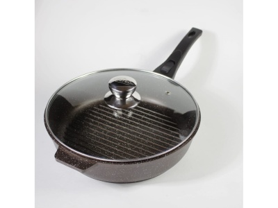 Сковорода-гриль Granit Perfecion chocolate АП 28см съемная ручка СК АЛТЕЙ(6шт/уп) Х - фото в Миди Лтд Изображение товара Сковорода-гриль Granit Perfecion chocolate АП 28см съемная ручка СК АЛТЕЙ(6шт/уп) Х в Миди Лтд