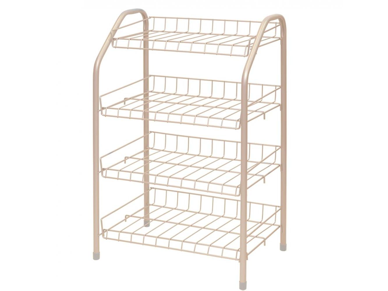 Изображение товара Этажерка NIKA 460х280х700 бежевый металлик в Миди Лтд