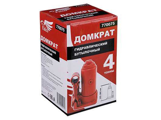Изображение товара Домкрат гидравлический бутылочный  4т высота подъема 195-380мм  FALCO   ХХ в Миди Лтд