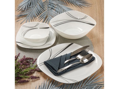 Сервиз столовый стеклокерамика 15предметов 4 перс белый (тарелка обеденная 4шт, десертная 6шт) Х - фото в Миди Лтд Изображение товара Сервиз столовый стеклокерамика 15предметов 4 перс белый (тарелка обеденная 4шт, десертная 6шт) Х в Миди Лтд