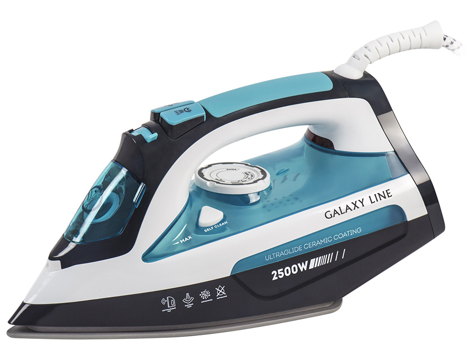 Утюг GALAXY LINE GL 6123 2500Вт керамическое покрытие вертикальное отпаривание/паровой удар  - фото в Миди Лтд Изображение товара Утюг GALAXY LINE GL 6123 2500Вт керамическое покрытие вертикальное отпаривание/паровой удар  в Миди Лтд