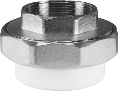 Муфта разъемная PPR 25*3/4 внутренняя резьба Valfex (25шт/уп) - фото в Миди Лтд Изображение товара Муфта разъемная PPR 25*3/4 внутренняя резьба Valfex (25шт/уп) в Миди Лтд