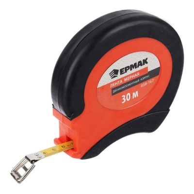 Изображение товара Лента мерная ЕРМАК металл 30м. двукомп.корпус (30шт/кор) в Миди Лтд