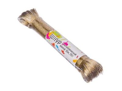 Шнур с металлической  жилой 2мм*30м (120шт/кор) - фото в Миди Лтд Изображение товара Шнур с металлической  жилой 2мм*30м (120шт/кор) в Миди Лтд