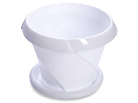 Изображение товара Кашпо ФЛОРИАНА с поддоном d135 0.7л белое (30шт/уп) в Миди Лтд