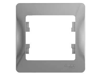 Рамка 1-ая Schneider Glossa алюминевая - фото в Миди Лтд Изображение товара Рамка 1-ая Schneider Glossa алюминевая в Миди Лтд