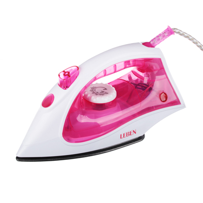Утюг LEBEN 1200Вт с отпаривателем подошва антипригарное покрытие, прозрачный корпус - фото в Миди Лтд Изображение товара Утюг LEBEN 1200Вт с отпаривателем подошва антипригарное покрытие, прозрачный корпус в Миди Лтд