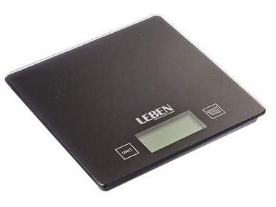 Весы кухонные электронные LEBEN нагрузка до 5кг стеклянная платформа (24шт/кор) - фото в Миди Лтд Изображение товара Весы кухонные электронные LEBEN нагрузка до 5кг стеклянная платформа (24шт/кор) в Миди Лтд