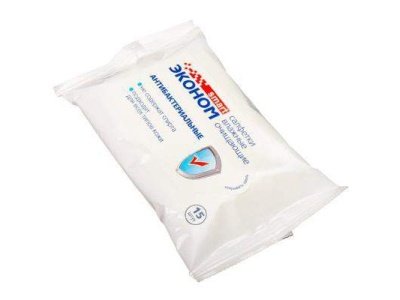 Изображение товара Салфетки влажные СМАРТ ЭКОНОМ антибактериальные, универсальные 15шт (108уп/кор) в Миди Лтд