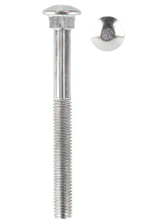 Изображение товара Болт мебельный нержавейка  8х100 DIN 603 А2 (10шт/уп) в Миди Лтд