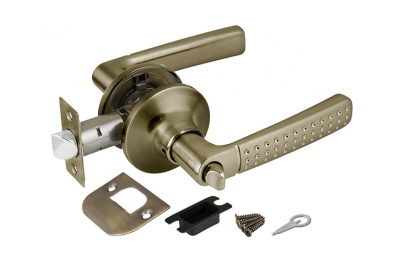 Изображение товара Замок ручка Бронза с фиксатором 6026 АВ-В в Миди Лтд