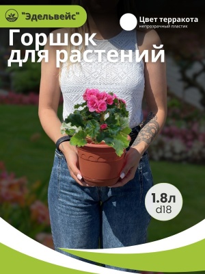 Горшок КОЛЫВАНЬ с поддном d18см 1,8л терракот (28шт/уп) - фото в Миди Лтд Изображение товара Горшок КОЛЫВАНЬ с поддном d18см 1,8л терракот (28шт/уп) в Миди Лтд