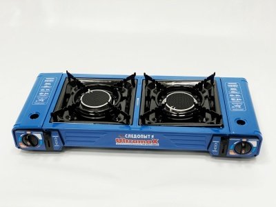 Изображение товара Газовая плита СЛЕДОПЫТ UltramaX 2,0х2,5кВт 626х280х115мм керамическая поверхность с переходником в Миди Лтд