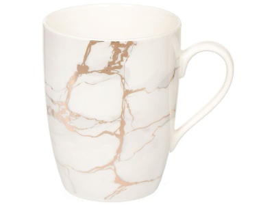 Изображение товара Кружка керамика 360мл Daniks Белый мрамор (12шт/уп) в Миди Лтд