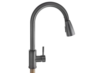 Изображение товара Смеситель для кухни СоюзКран выдвижной излив 40мм графит нерж. сталь SS01-E132 в Миди Лтд