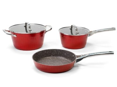 АКЦИЯ Набор посуды GALAXY GL 9515 Красный 5 предметов Кастрюля 4,6л с крышкой Ковш 2,7л с крышкой  - фото в Миди Лтд Изображение товара АКЦИЯ Набор посуды GALAXY GL 9515 Красный 5 предметов Кастрюля 4,6л с крышкой Ковш 2,7л с крышкой  в Миди Лтд