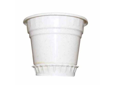 Кашпо с поддоном 1,8л белое (50шт/уп) - фото в Миди Лтд Изображение товара Кашпо с поддоном 1,8л белое (50шт/уп) в Миди Лтд