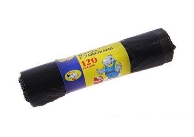 Мешки для мусора 120л, 10шт с завязками (30шт/кор) - фото в Миди Лтд Изображение товара Мешки для мусора 120л, 10шт с завязками (30шт/кор) в Миди Лтд