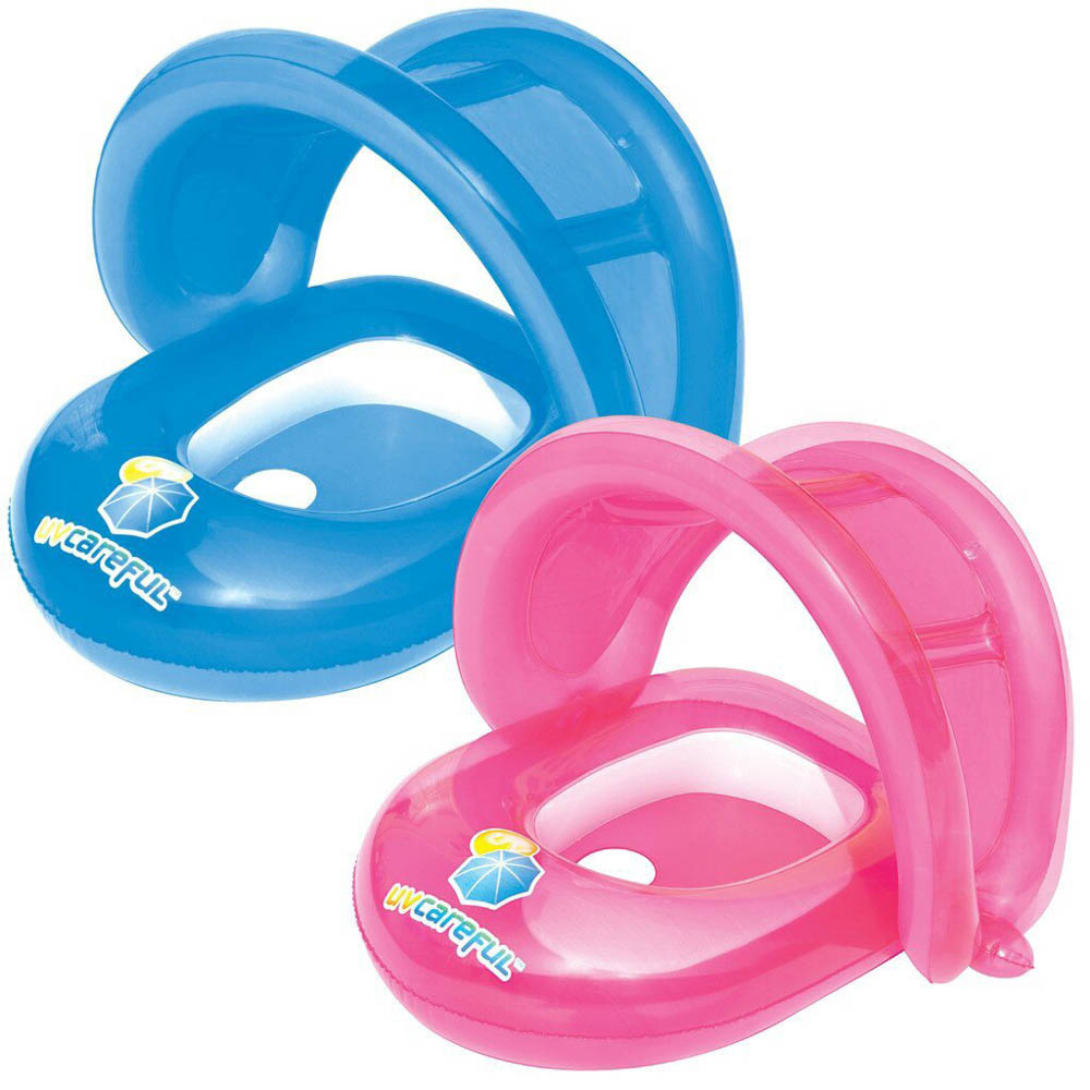 Изображение товара Круг для плавания с сиденьем и тентом BESTWAY ПВХ 80*85см, розовый 34091 в Миди Лтд