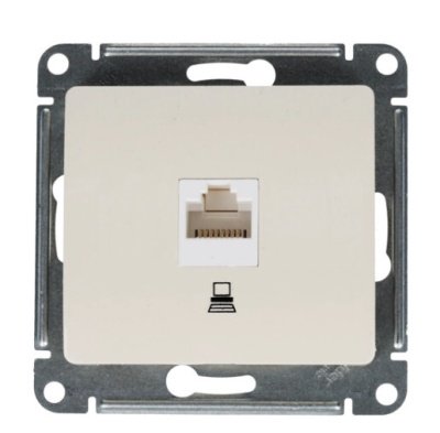 Изображение товара Розетка Schneider Glossa CAT5E RJ45 бежевая в Миди Лтд