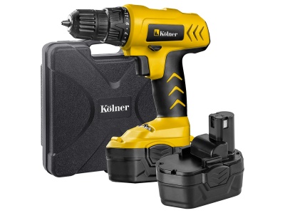 Дрель-шуруповерт аккумуляторная Kolner KCD 16,8В 0-550об/мин 16Нм 1,2Ач (2аккум) кейс - фото в Миди Лтд Изображение товара Дрель-шуруповерт аккумуляторная Kolner KCD 16,8В 0-550об/мин 16Нм 1,2Ач (2аккум) кейс в Миди Лтд