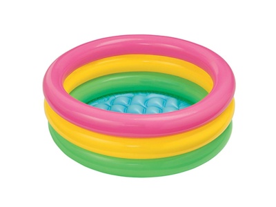 Изображение товара Бассейн надувной детский Радуга INTEX надувное дно рем комплект 61*22см 34л 57107 (12шт/кор) в Миди Лтд